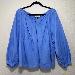 NWT Universal Thread XXL Women's Long Sleeve Peasant Blouse Balloon Sleeve Flowy